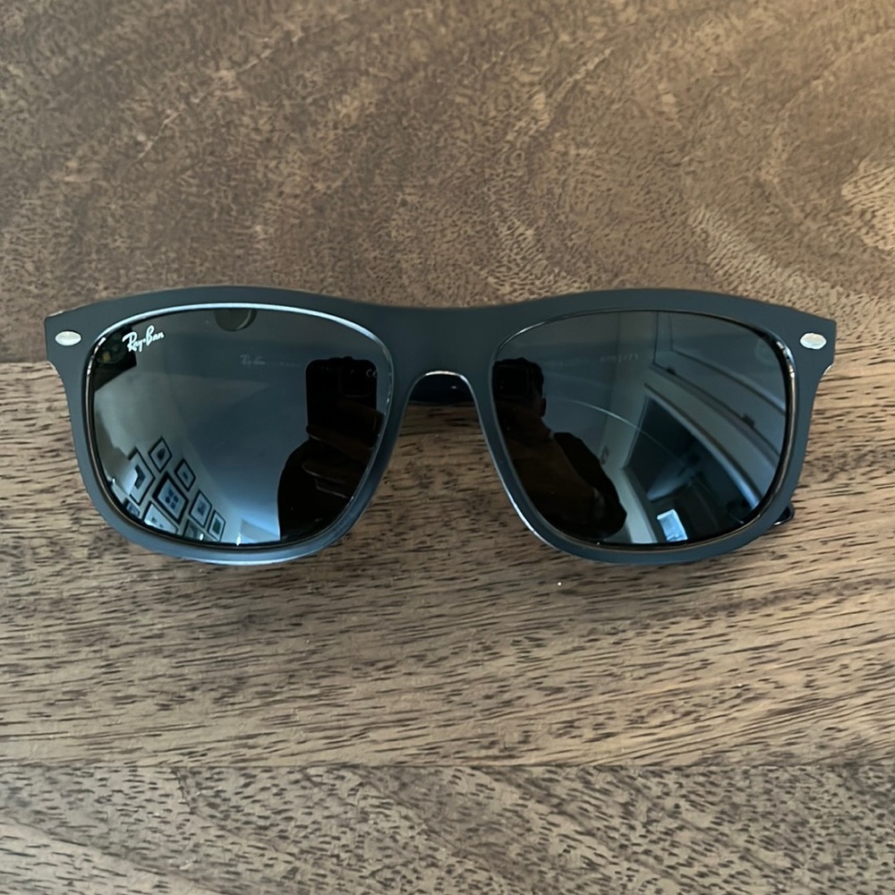 Ray Ban Square Sunglasses Matte Black Wayfarer Style